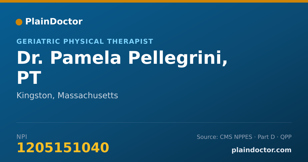 Shareable card for Pamela Pellegrini, PT - Geriatric Physical Therapist, Kingston, MA