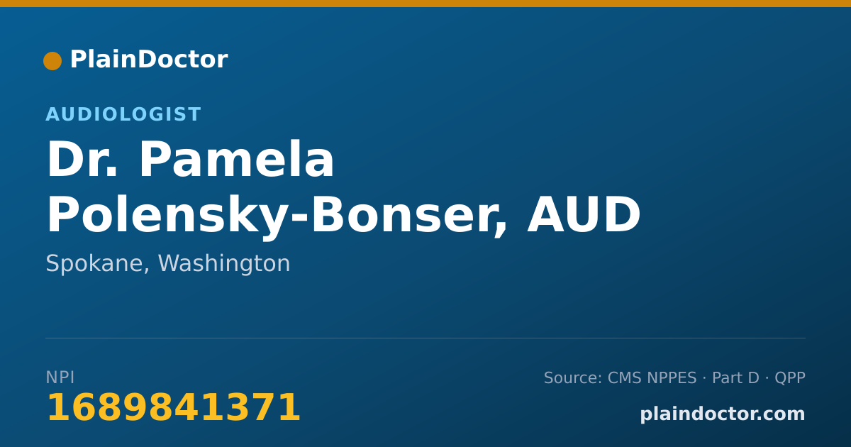 Shareable card for Pamela Polensky-Bonser, AUD - Audiologist, Spokane, WA