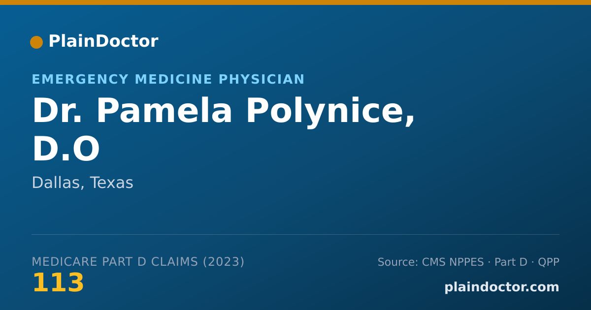 Shareable card for Pamela Polynice, D.O - Emergency Medicine Physician, Dallas, TX