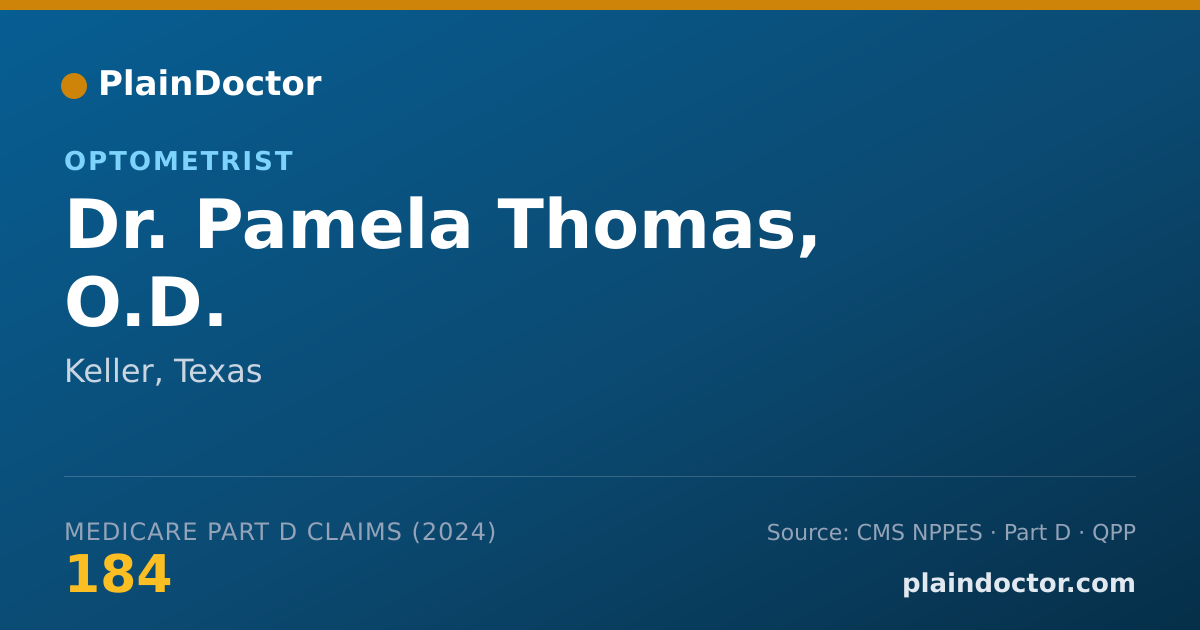 Shareable card for Pamela Thomas, O.D. - Optometrist, Keller, TX