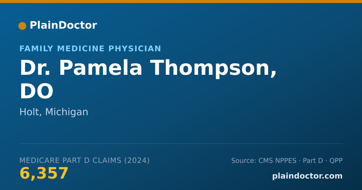 Shareable card for Pamela Thompson, DO - Family Medicine Physician, Holt, MI