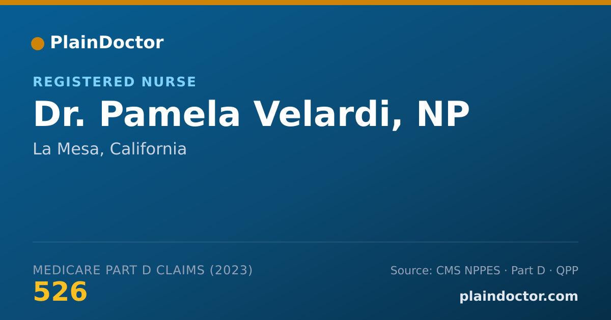 Shareable card for Pamela Velardi, NP - Registered Nurse, La Mesa, CA