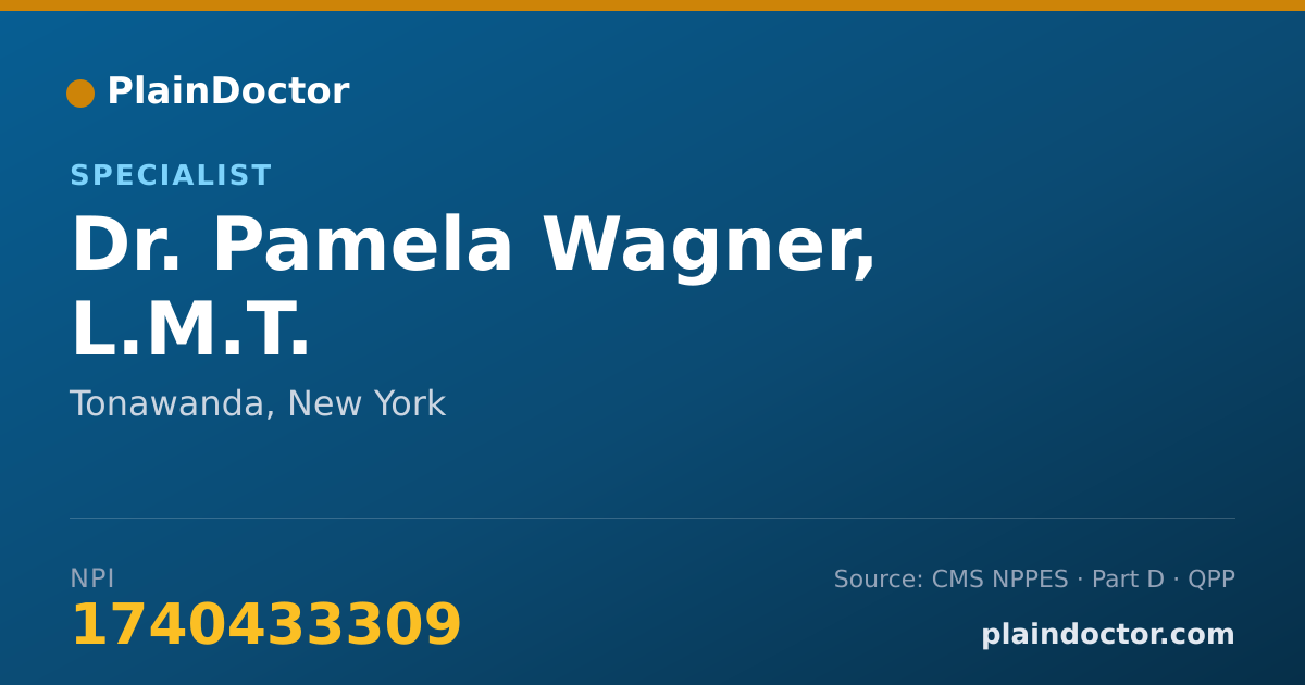 Shareable card for Pamela Wagner, L.M.T. - Specialist, Tonawanda, NY
