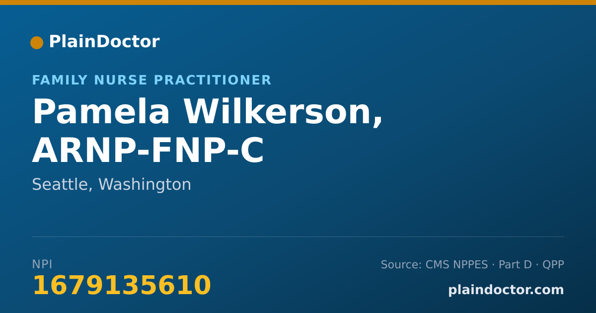Shareable card for Pamela Wilkerson, ARNP-FNP-C - Family Nurse Practitioner, Seattle, WA