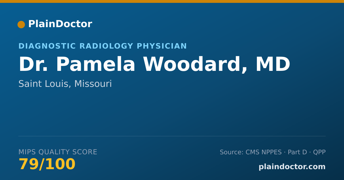 Shareable card for Pamela Woodard, MD - Diagnostic Radiology Physician, Saint Louis, MO