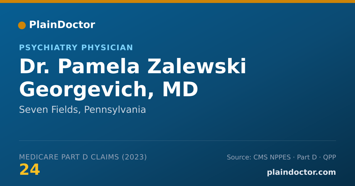 Shareable card for Pamela Zalewski Georgevich, MD - Psychiatry Physician, Seven Fields, PA