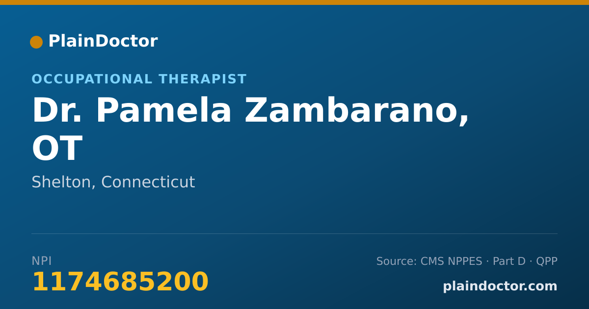 Shareable card for Pamela Zambarano, OT - Occupational Therapist, Shelton, CT