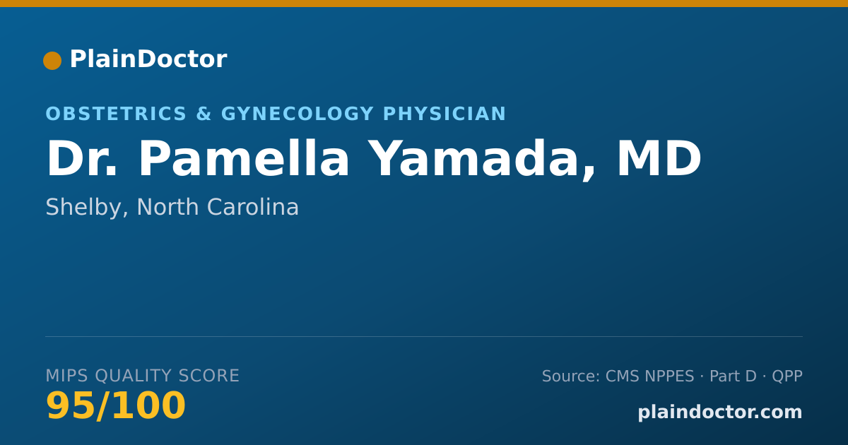 Shareable card for Pamella Yamada, MD - Obstetrics & Gynecology Physician, Shelby, NC