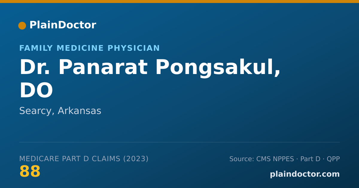 Shareable card for Panarat Pongsakul, DO - Family Medicine Physician, Searcy, AR