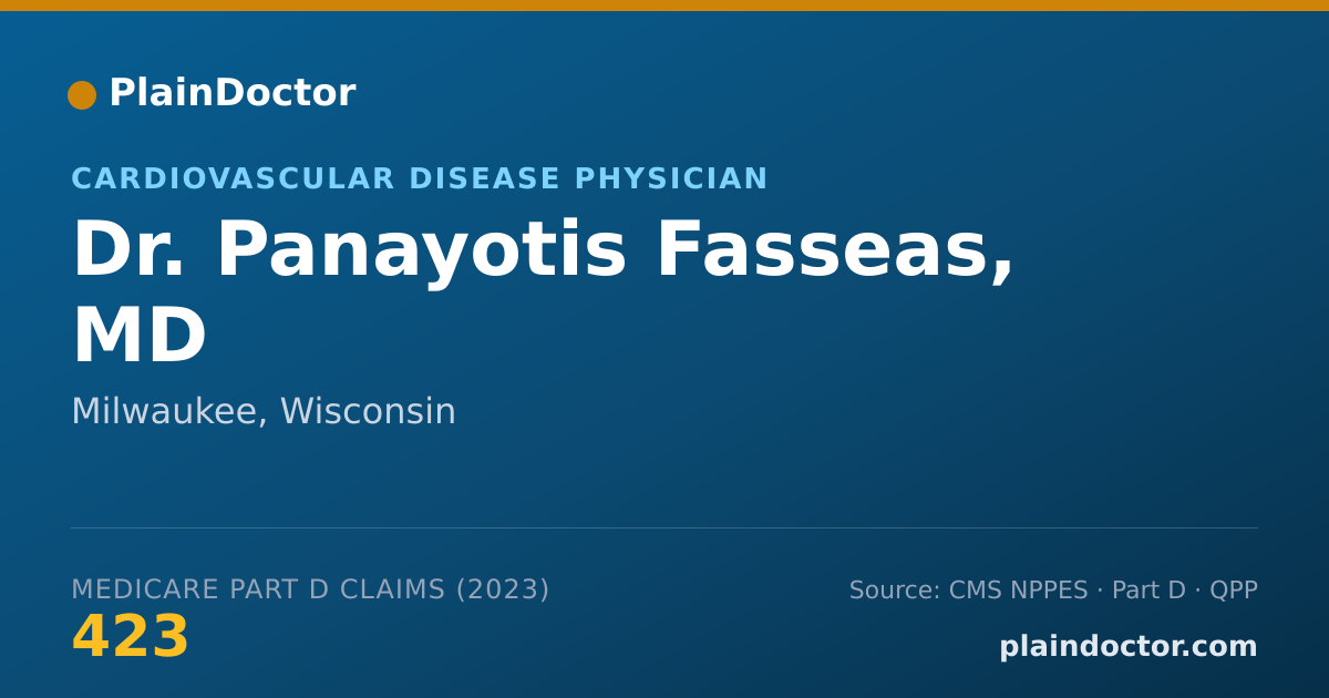 Shareable card for Panayotis Fasseas, MD - Cardiovascular Disease Physician, Milwaukee, WI
