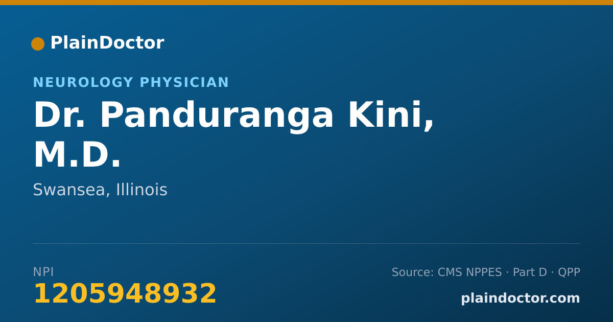 Shareable card for Panduranga Kini, M.D. - Neurology Physician, Swansea, IL