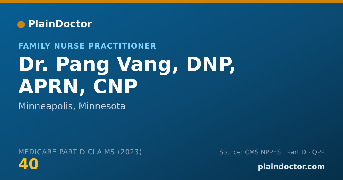 Shareable card for Pang Vang, DNP, APRN, CNP - Family Nurse Practitioner, Minneapolis, MN