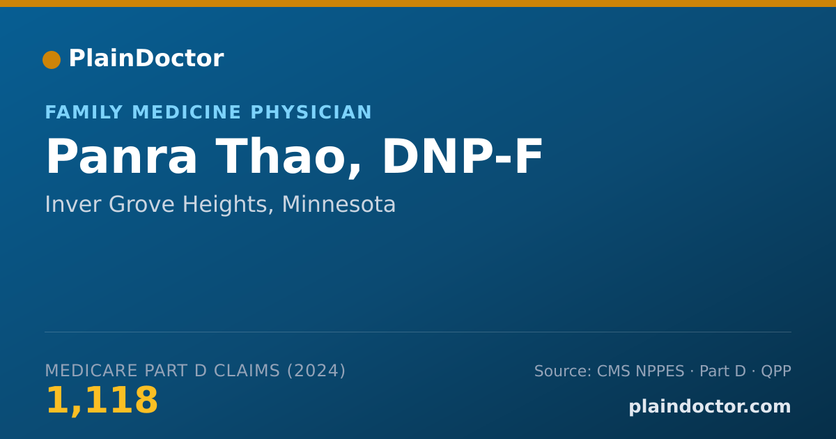 Shareable card for Panra Thao, DNP-F - Family Medicine Physician, Inver Grove Heights, MN