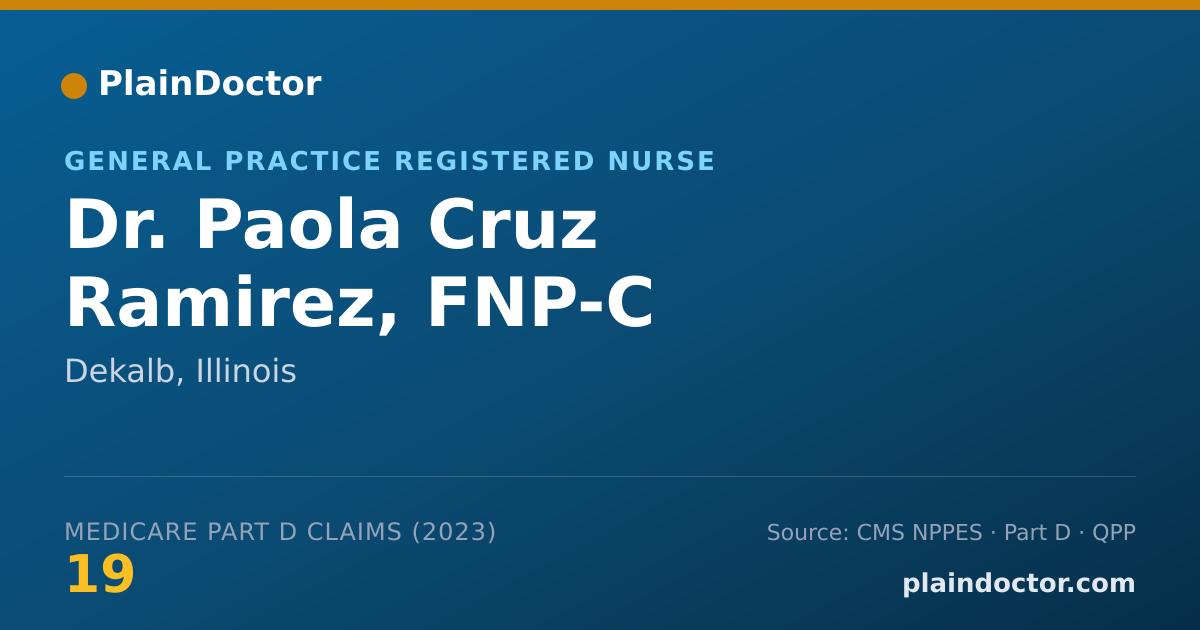 Shareable card for Paola Cruz Ramirez, FNP-C - General Practice Registered Nurse, Dekalb, IL