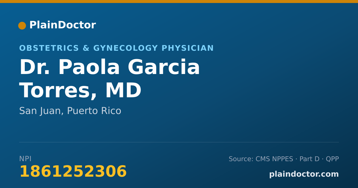 Shareable card for Paola Garcia Torres, MD - General Practice Physician, Humacao, PR