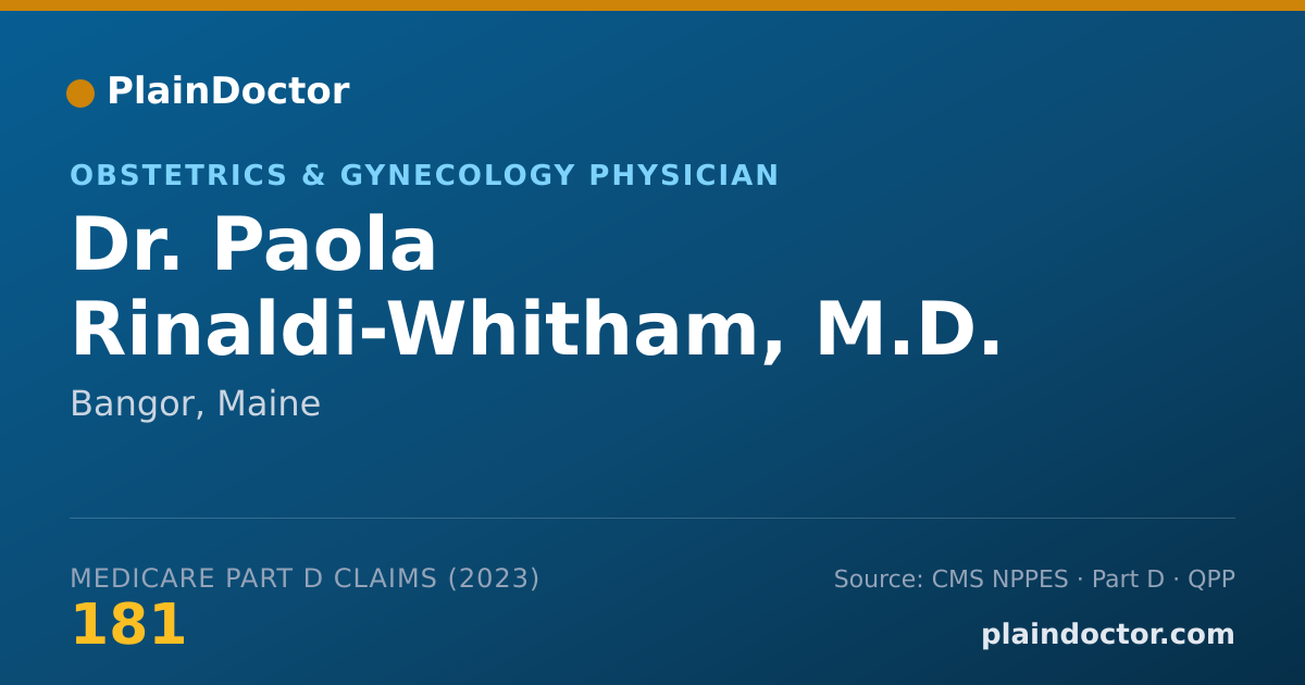 Shareable card for Paola Rinaldi-Whitham, M.D. - Obstetrics & Gynecology Physician, Bangor, ME