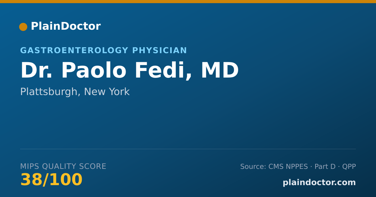 Shareable card for Paolo Fedi, MD - Gastroenterology Physician, Plattsburgh, NY