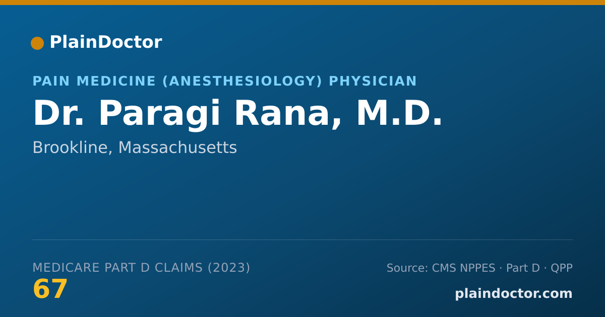 Shareable card for Paragi Rana, M.D. - Pain Medicine (Anesthesiology) Physician, Brookline, MA