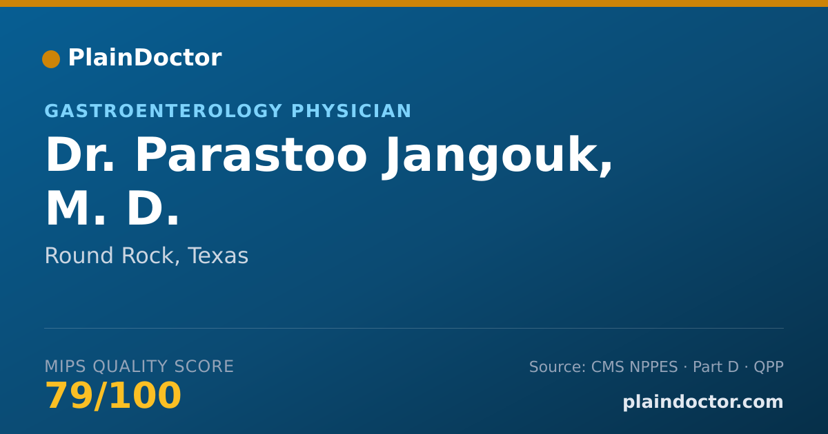 Shareable card for Parastoo Jangouk, M. D. - Gastroenterology Physician, Round Rock, TX