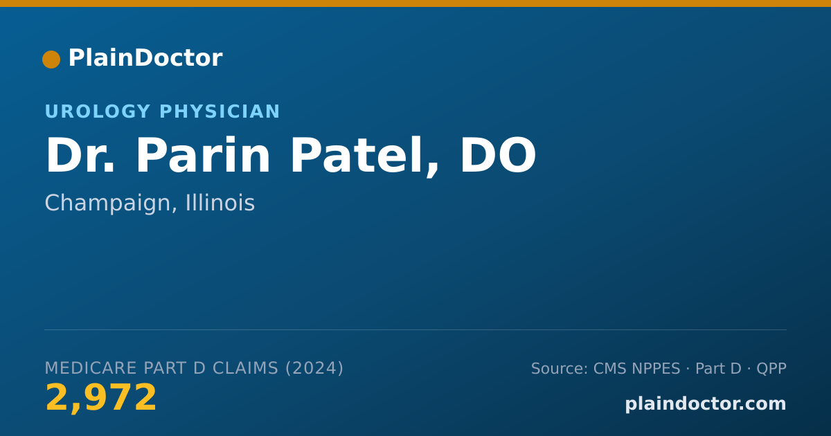 Shareable card for Parin Patel, DO - Urology Physician, Champaign, IL