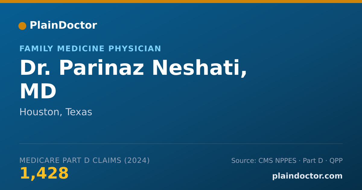 Shareable card for Parinaz Neshati, MD - Family Medicine Physician, Houston, TX