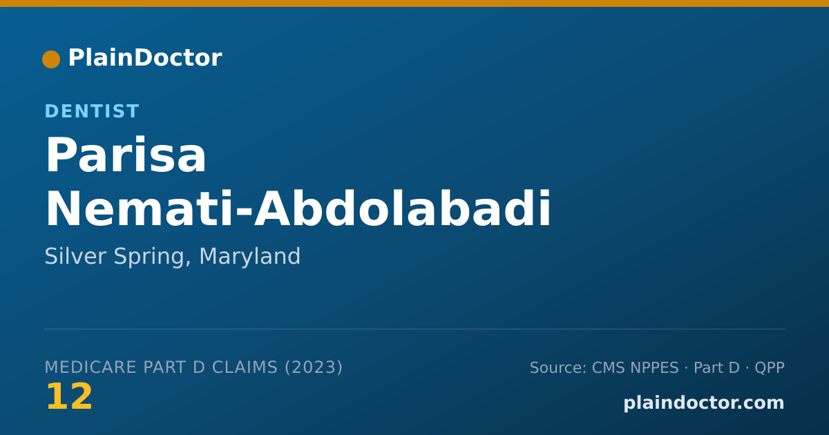 Shareable card for Parisa Nemati-Abdolabadi - Dentist, Silver Spring, MD