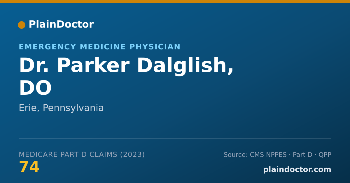 Shareable card for Parker Dalglish, DO - Emergency Medicine Physician, Erie, PA