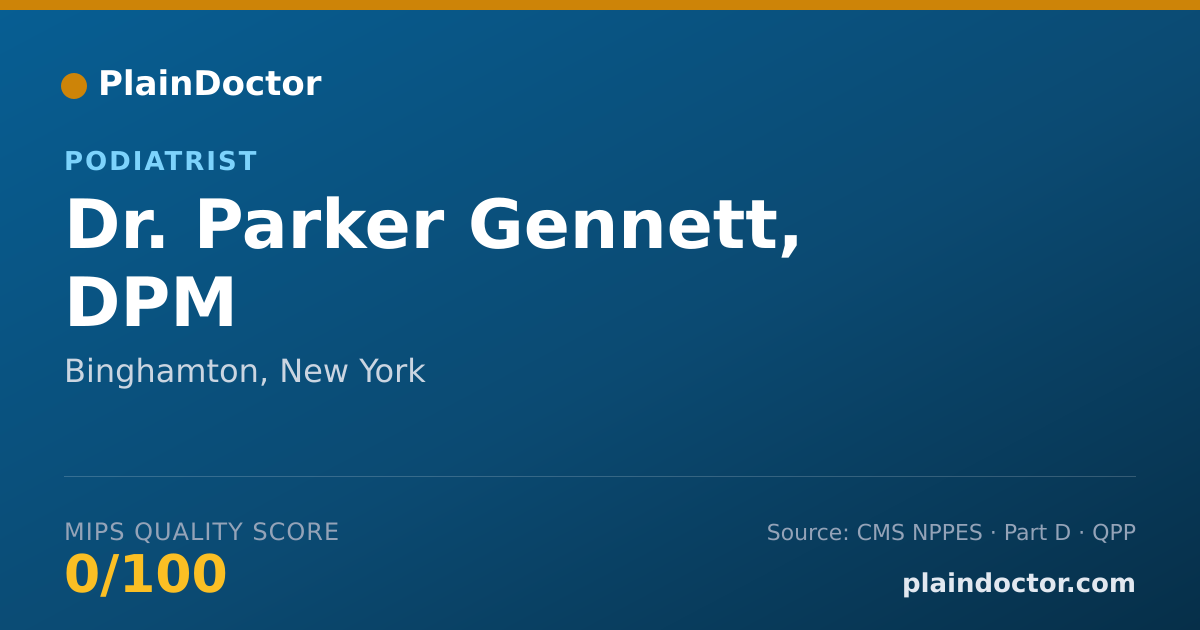 Shareable card for Parker Gennett, DPM - Podiatrist, Binghamton, NY
