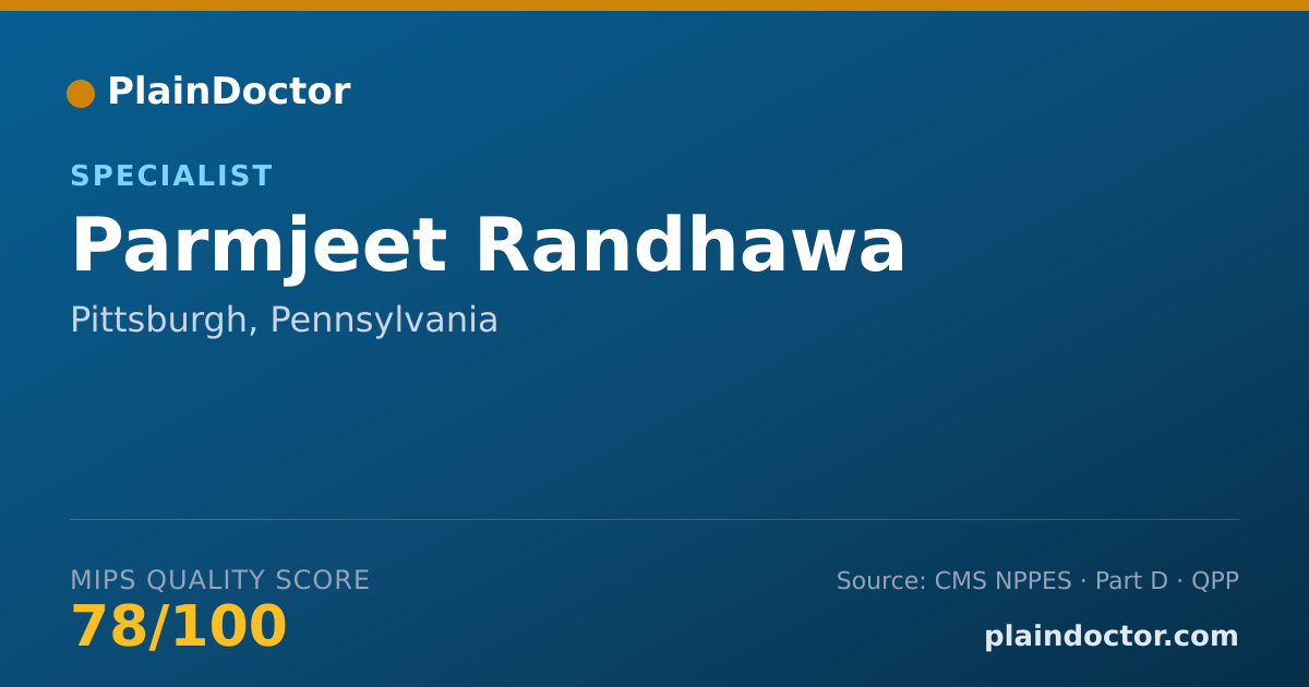 Shareable card for Parmjeet Randhawa - Specialist, Pittsburgh, PA