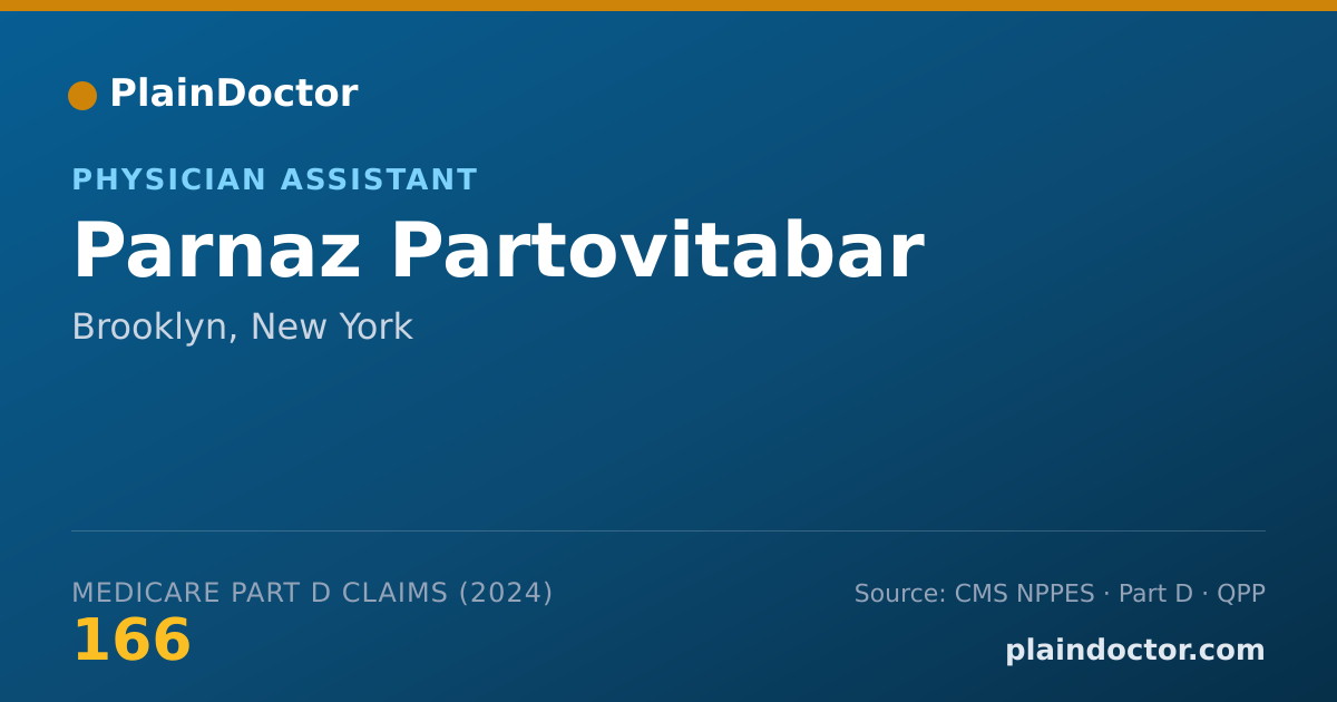 Shareable card for Parnaz Partovitabar - Physician Assistant, Brooklyn, NY