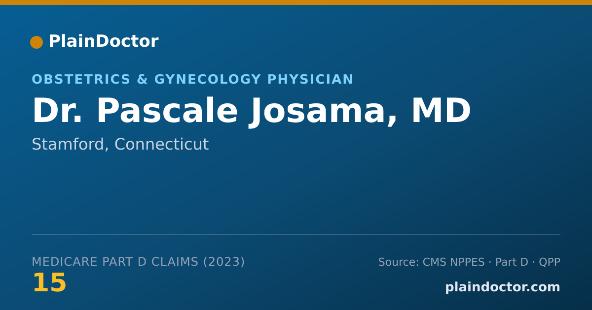 Shareable card for Pascale Josama, MD - Obstetrics & Gynecology Physician, Stamford, CT