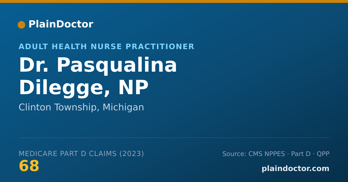 Shareable card for Pasqualina Dilegge, NP - Adult Health Nurse Practitioner, Clinton Township, MI