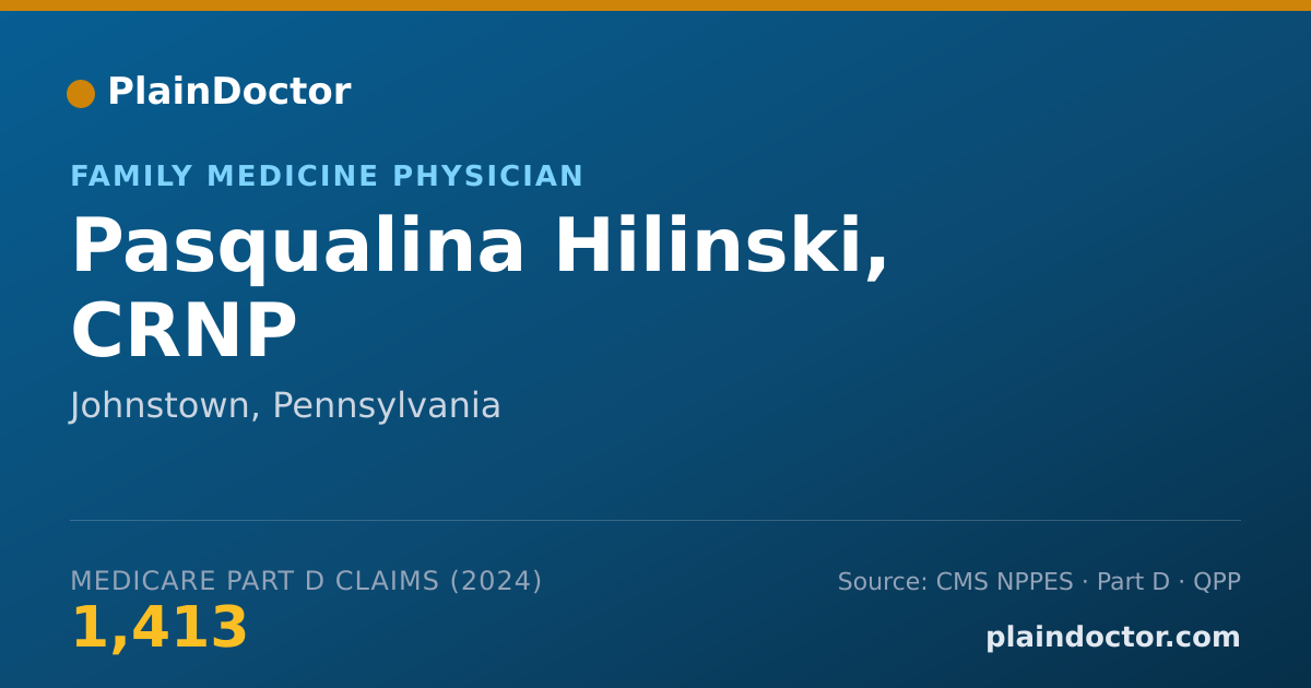 Shareable card for Pasqualina Hilinski, CRNP - Family Medicine Physician, Johnstown, PA