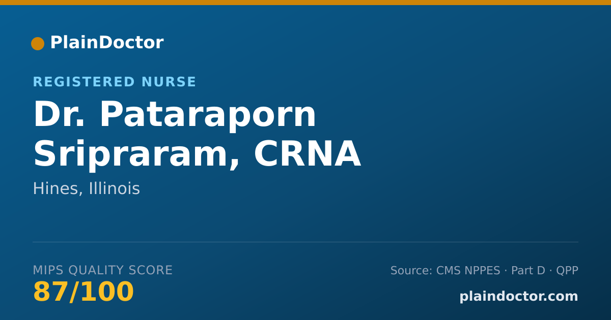 Shareable card for Pataraporn Sripraram, CRNA - Registered Nurse, Hines, IL