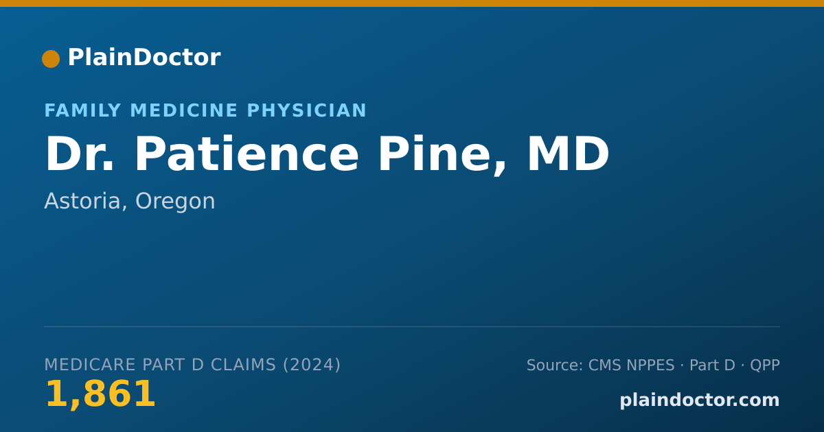 Shareable card for Patience Pine, MD - Family Medicine Physician, Astoria, OR