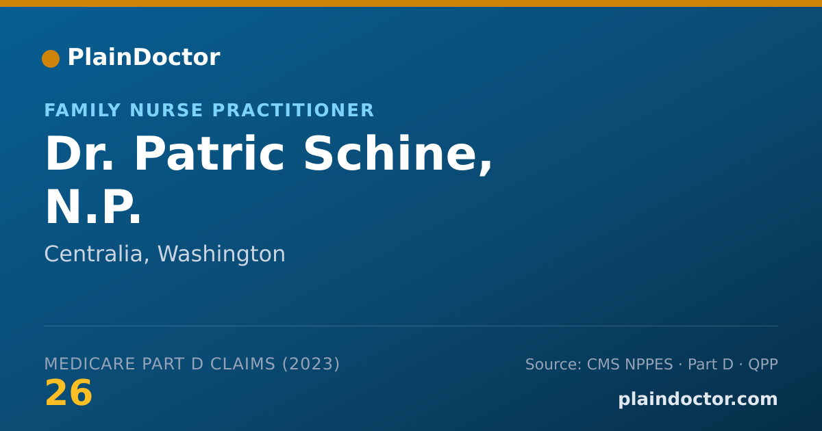Shareable card for Patric Schine, N.P. - Family Nurse Practitioner, Centralia, WA