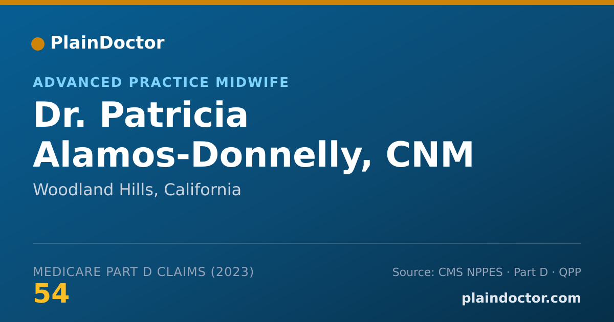Shareable card for Patricia Alamos-Donnelly, CNM - Advanced Practice Midwife, Woodland Hills, CA