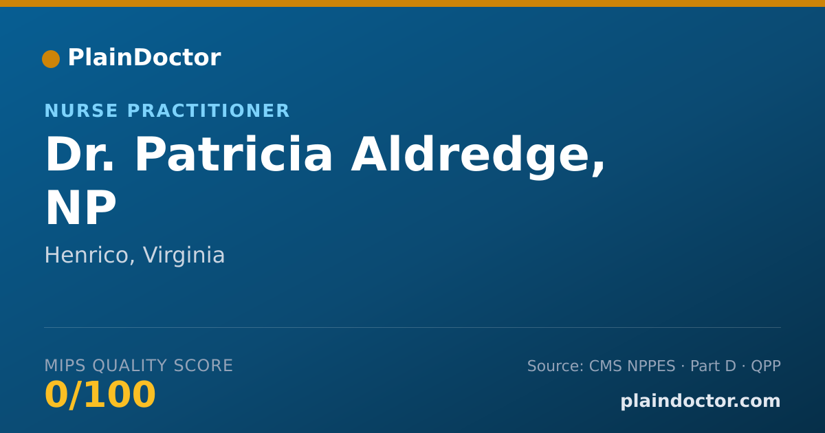 Shareable card for Patricia Aldredge, NP - Nurse Practitioner, Henrico, VA