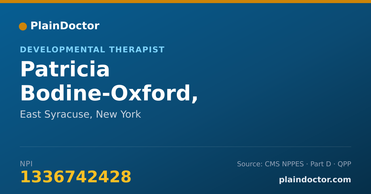 Shareable card for Patricia Bodine-Oxford, M.S./C.A.S - Developmental Therapist, East Syracuse, NY