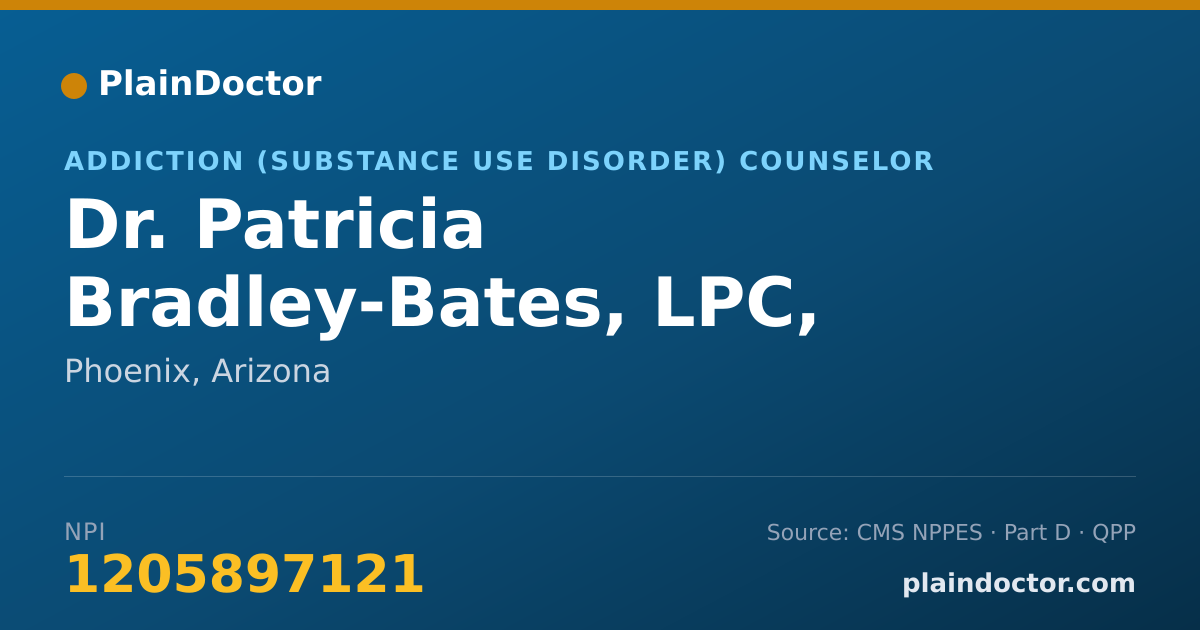 Shareable card for Patricia Bradley-Bates, LPC, LISAC - Addiction (Substance Use Disorder) Counselor, Phoenix, AZ