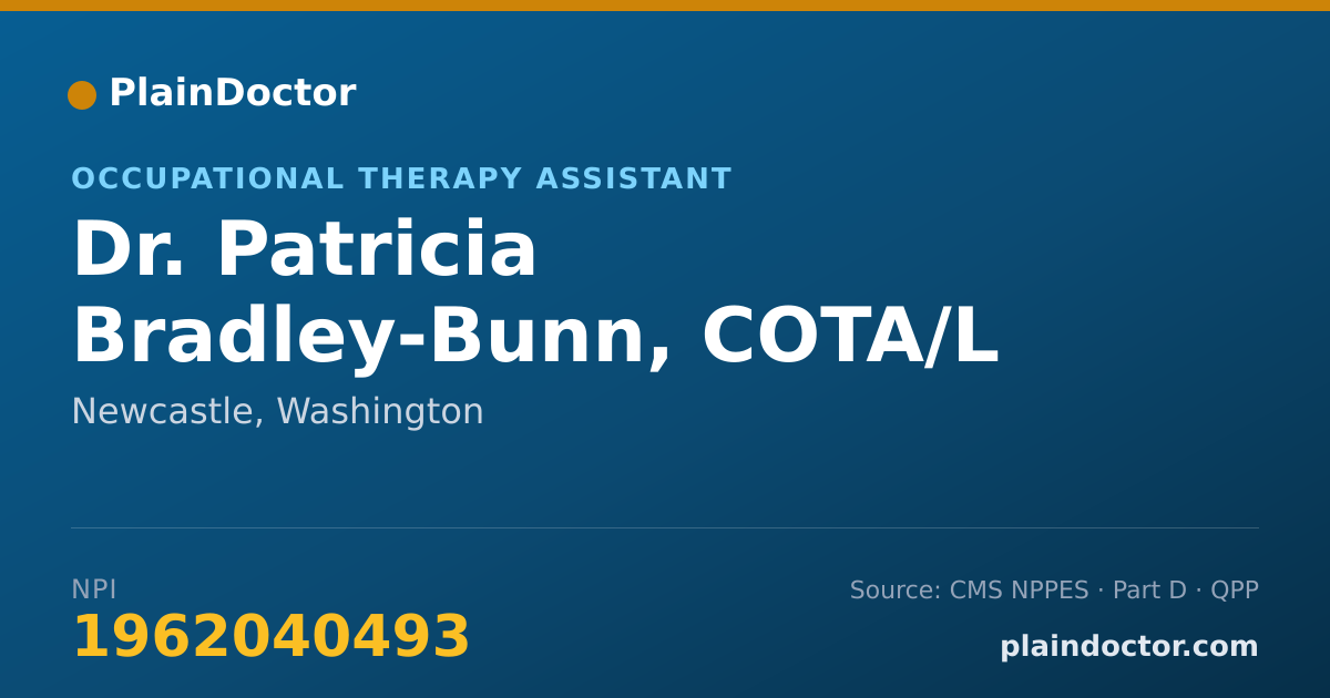 Shareable card for Patricia Bradley-Bunn, COTA/L - Occupational Therapy Assistant, Newcastle, WA