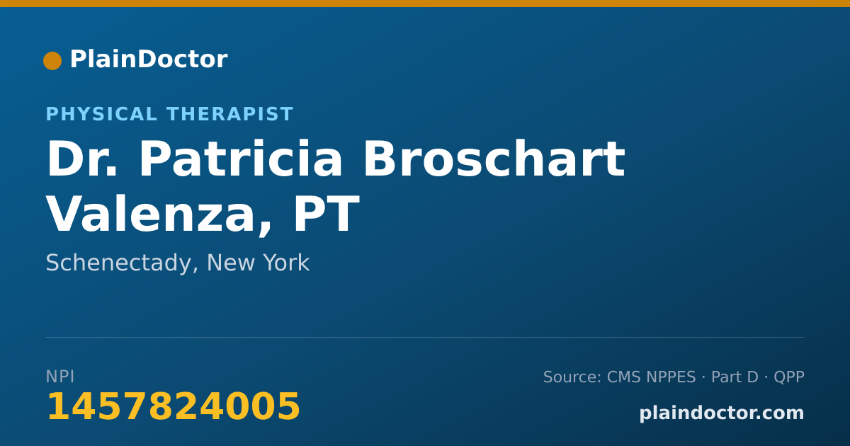 Shareable card for Patricia Broschart Valenza, PT - Physical Therapist, Schenectady, NY