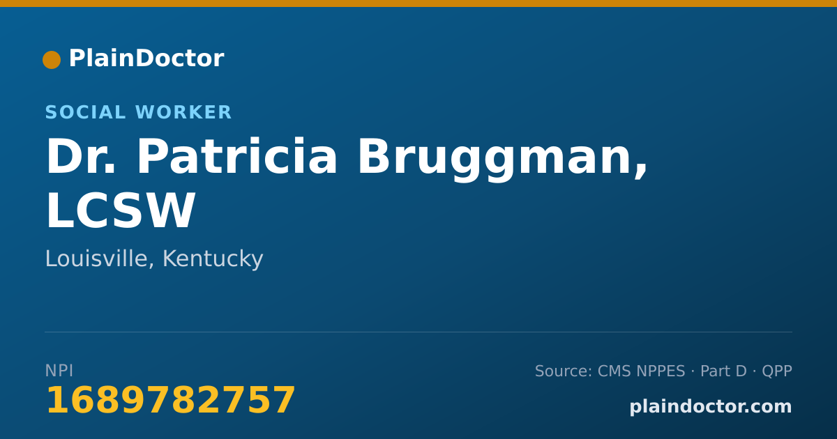 Shareable card for Patricia Bruggman, LCSW - Social Worker, Louisville, KY