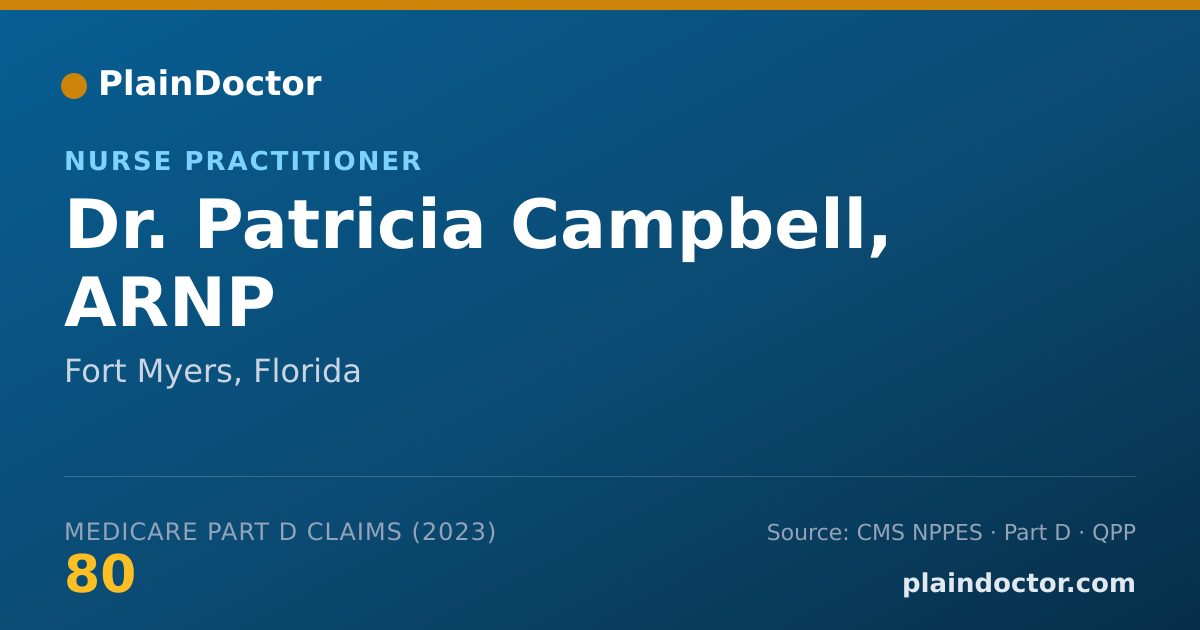 Shareable card for Patricia Campbell, ARNP - Nurse Practitioner, Fort Myers, FL