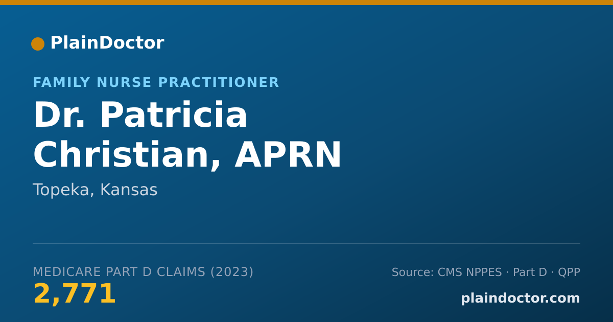 Shareable card for Patricia Christian, APRN - Family Nurse Practitioner, Topeka, KS