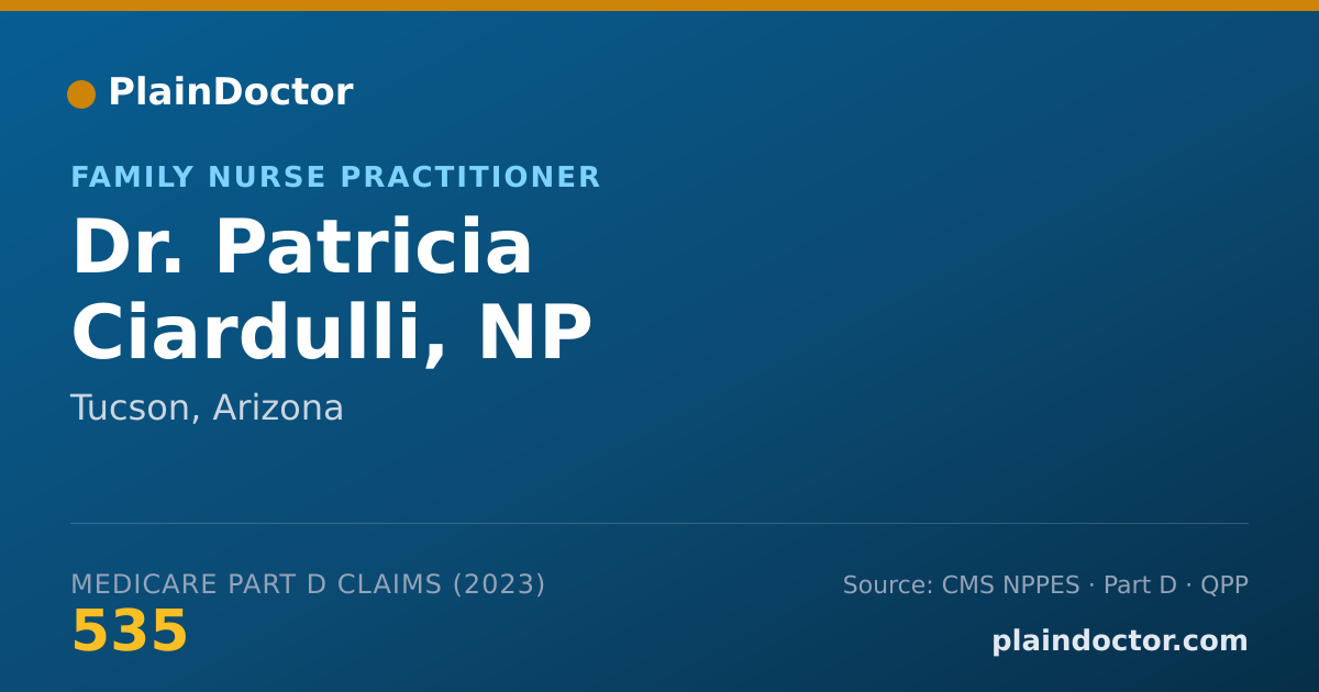 Shareable card for Patricia Ciardulli, NP - Family Nurse Practitioner, Tucson, AZ