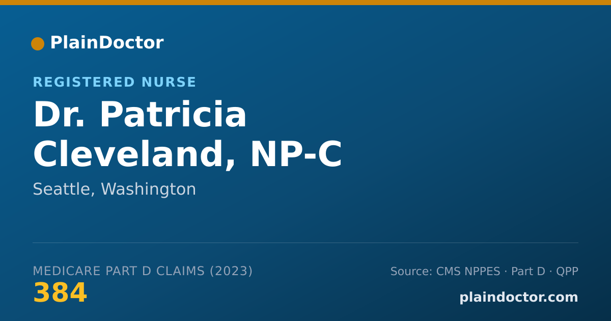 Shareable card for Patricia Cleveland, NP-C - Registered Nurse, Seattle, WA
