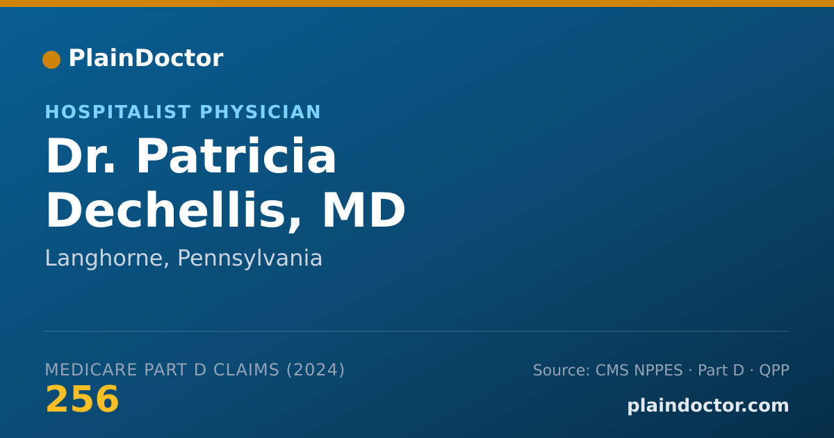 Shareable card for Patricia Dechellis, MD - Internal Medicine Physician, Langhorne, PA