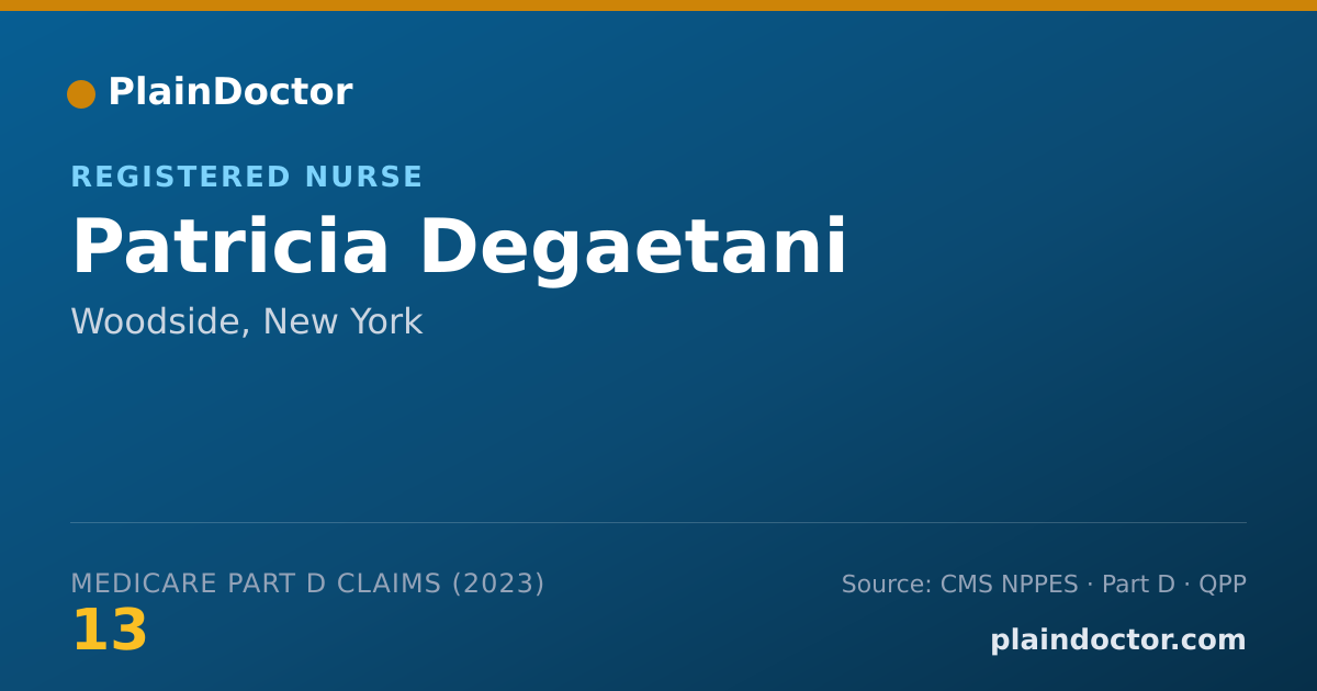 Shareable card for Patricia Degaetani - Registered Nurse, Woodside, NY