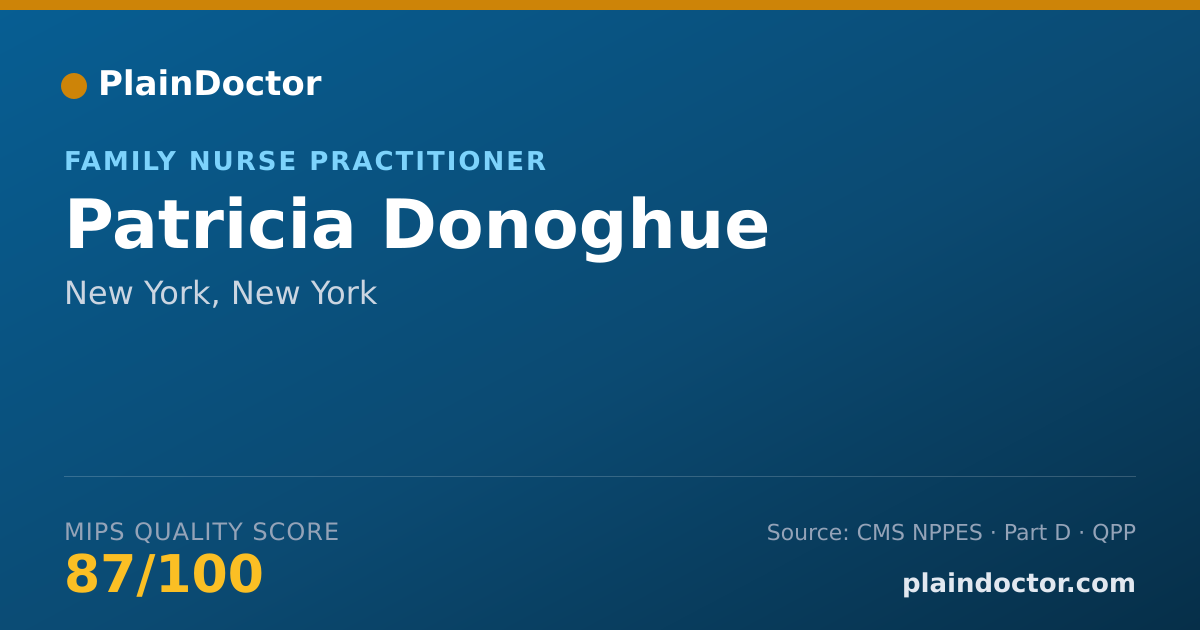 Shareable card for Patricia Donoghue - Family Nurse Practitioner, New York, NY